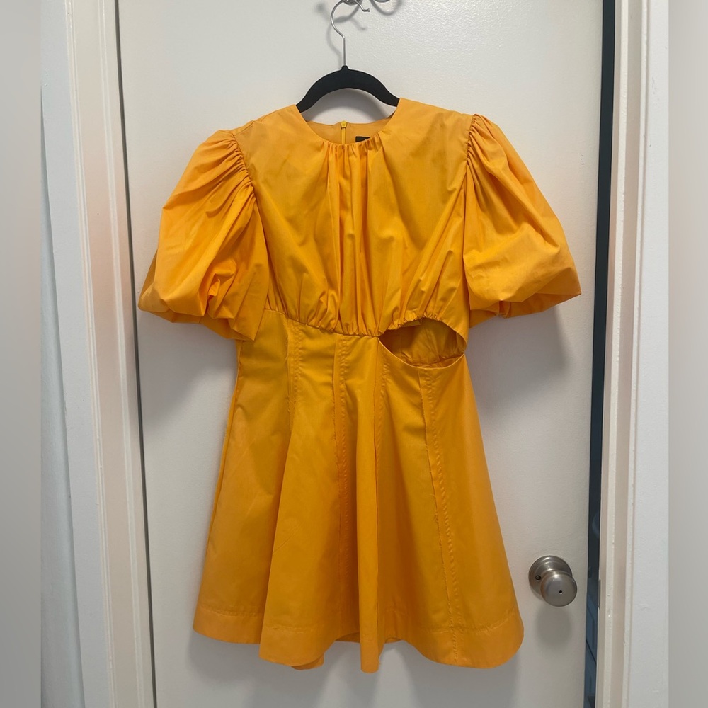 Iro Inspired Tangerine Mini Cutout Dress